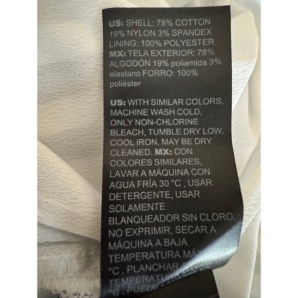 WHBM Long Sleeve Poplin Shirt Dress, French Navy Stripe, Size 8 - Picture 12 of 12